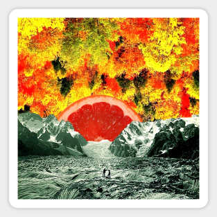 Autumn Sky - Surreal/Collage Art Magnet